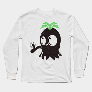 black ghost boo! cute and happy design Long Sleeve T-Shirt